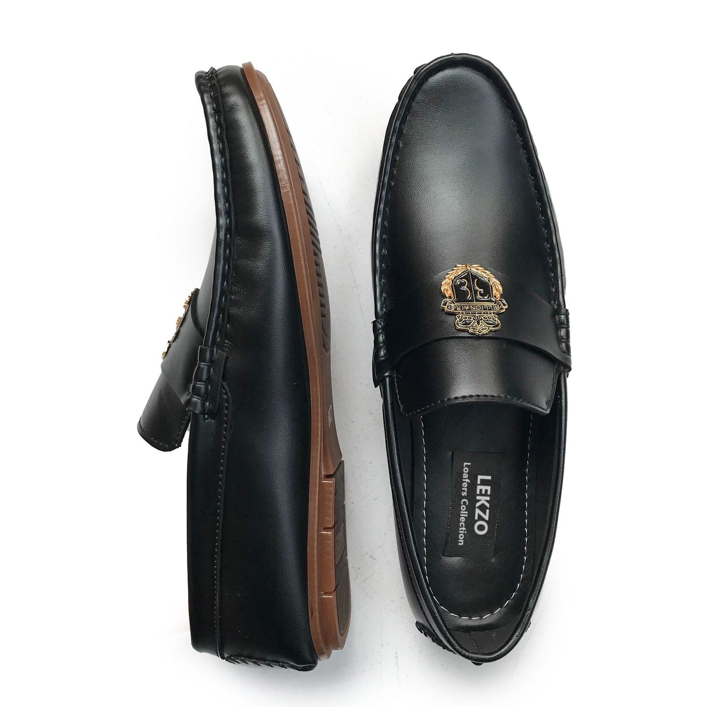 Lekzo Black Loafers for Men SLL-05 Success