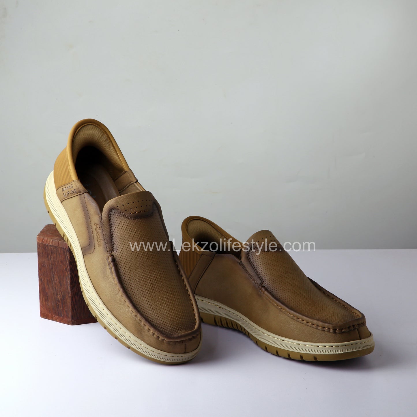 Lekzo Slipin Shoes- Khaki