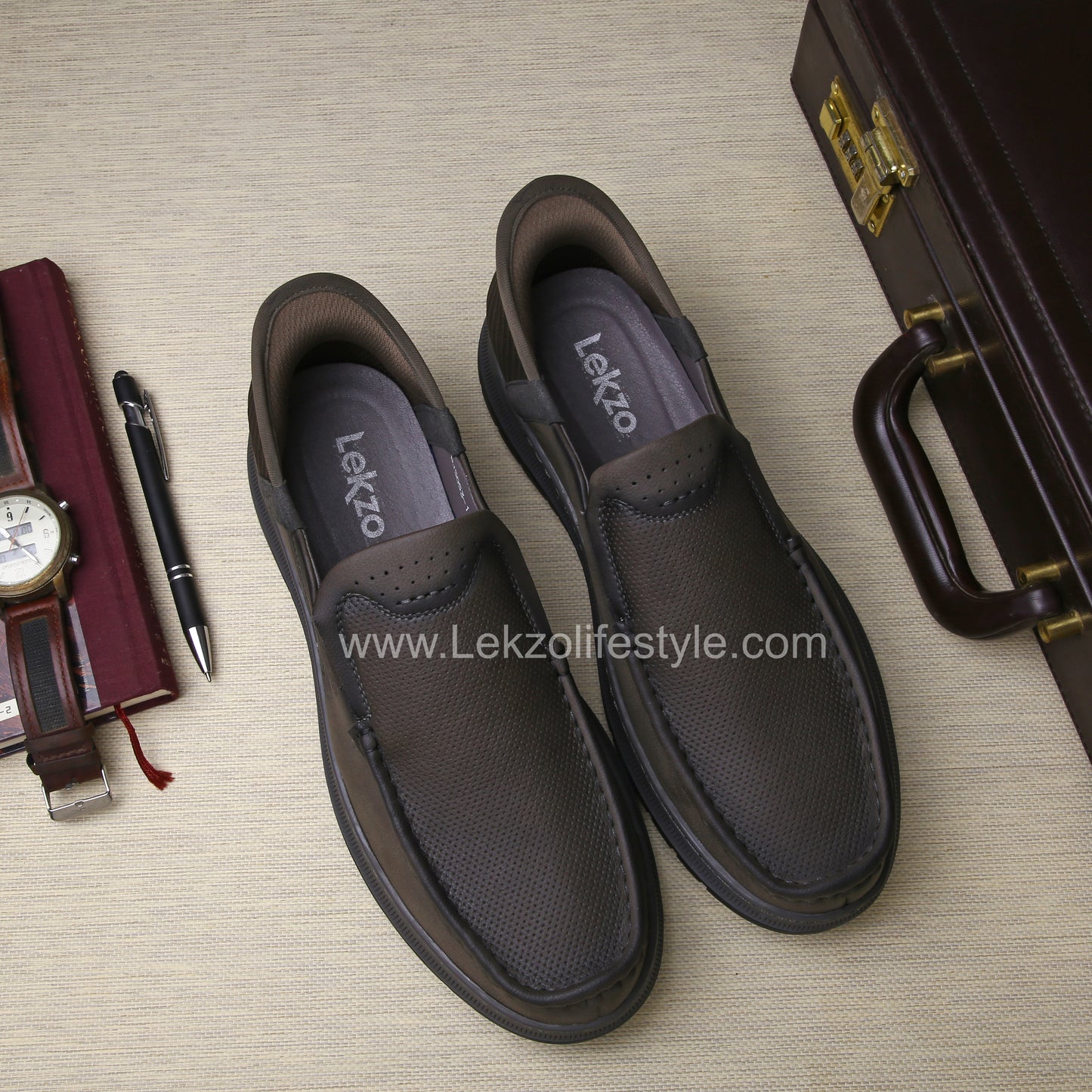 Lekzo Slipin Shoes- Grey