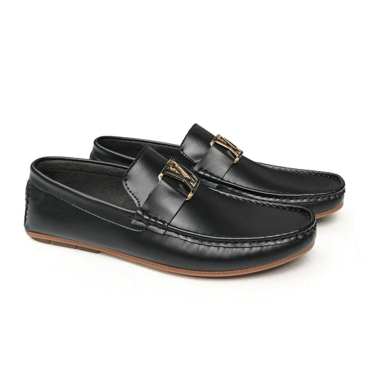 Lekzo LV Buckle Black Loafers for Men SLL-01 Lekzo