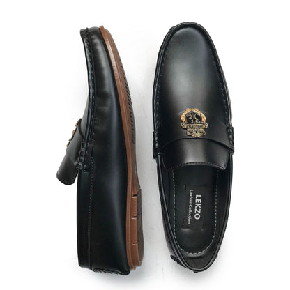Lekzo Black Loafers for Men SLL-05 Success