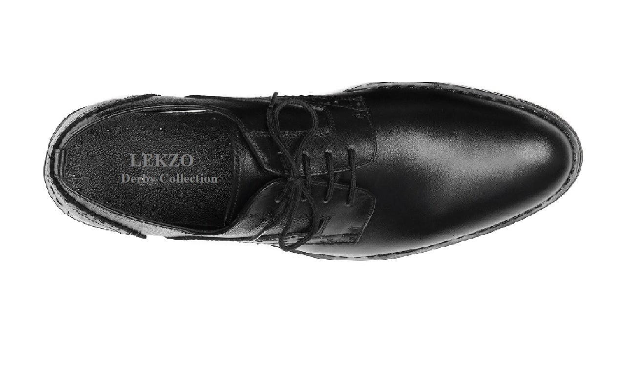 Lekzo Black Leather Derby DL-03 Lekzo 