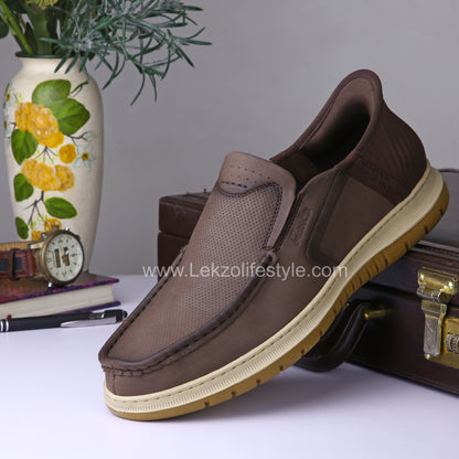 Lekzo Slipin Shoes- Brown