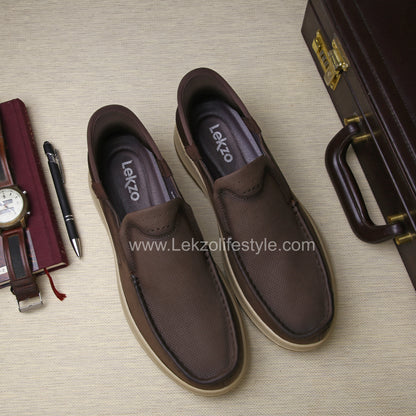 Lekzo Slipin Shoes- Brown