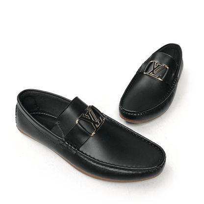 Lekzo LV Buckle Black Loafers for Men SLL-01 Lekzo 