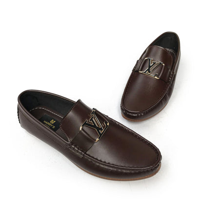 Lekzo LV Buckle Brown Loafers for Men SLL-02 Lekzo 